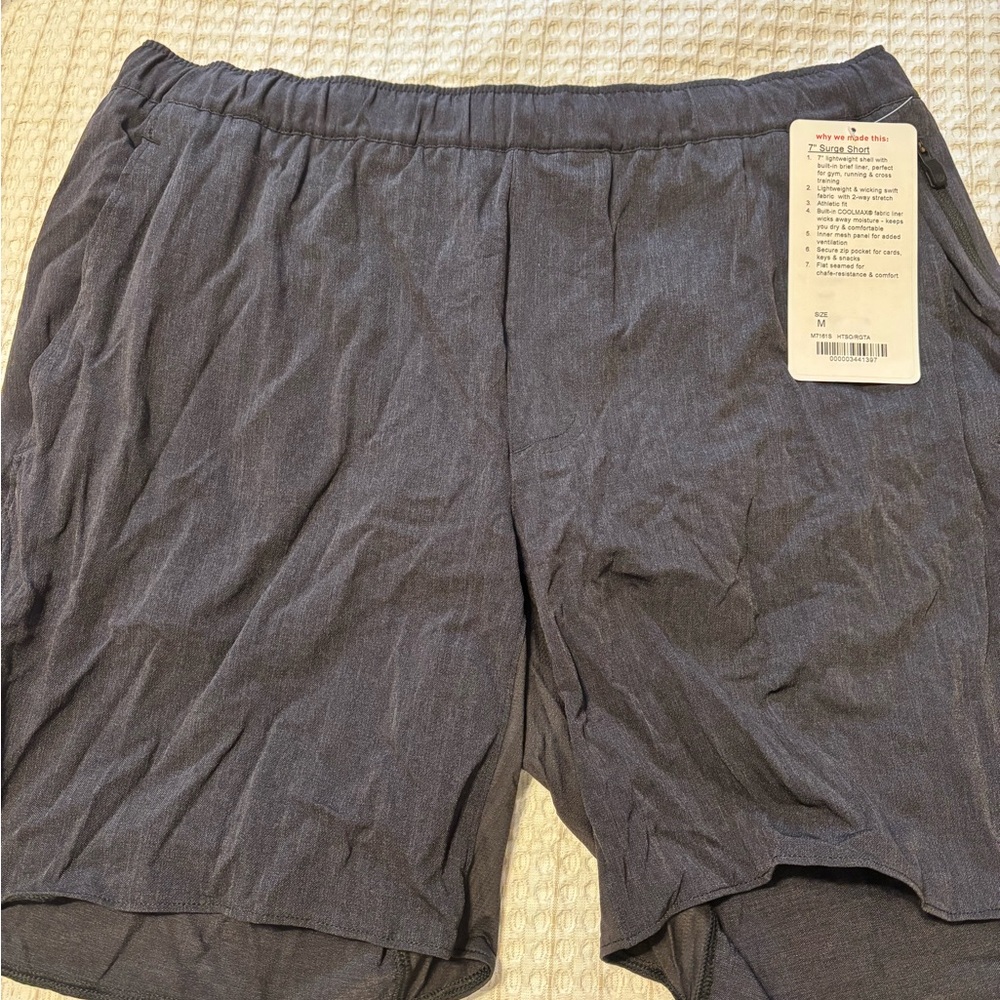 lululemon athletica Men's black surge Shorts M. NWT